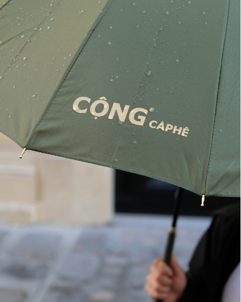 "Đừng lười lao động" Folding Umbrella