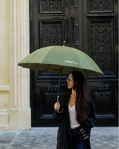 "Đừng lười lao động" Straight Umbrella