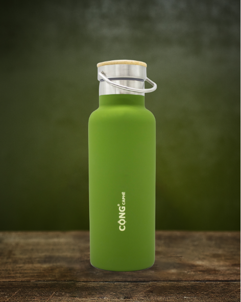 Thermos 'Đừng lười lao động' 470 ml (Green)